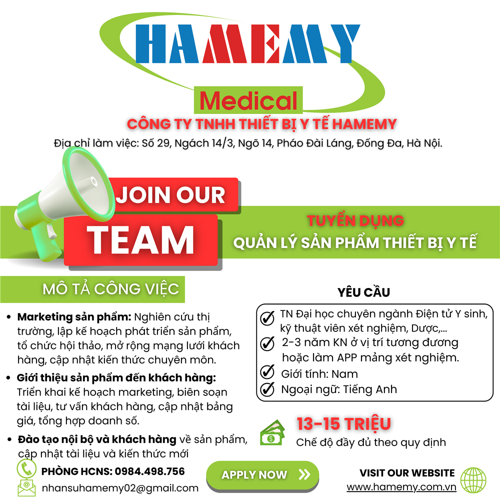 TUYỂN DỤNG QUẢN LÝ SẢN PHẨM 